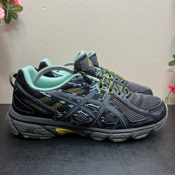 Asics Shoes - ASICS Gel-Venture 6 Trail Running Shoes Gray Green Women’s Size 9